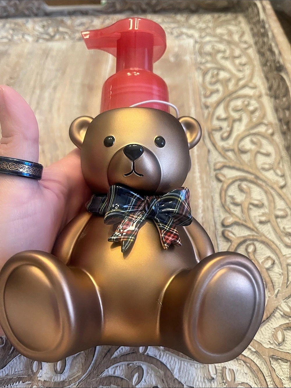 Bath & Body Works Festive Teddy Bear Foaming Hand Soap Dispenser